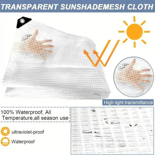 Bradas Waterproof Tarpaulin 100gr/m² 15x10m. Light Type Transparent