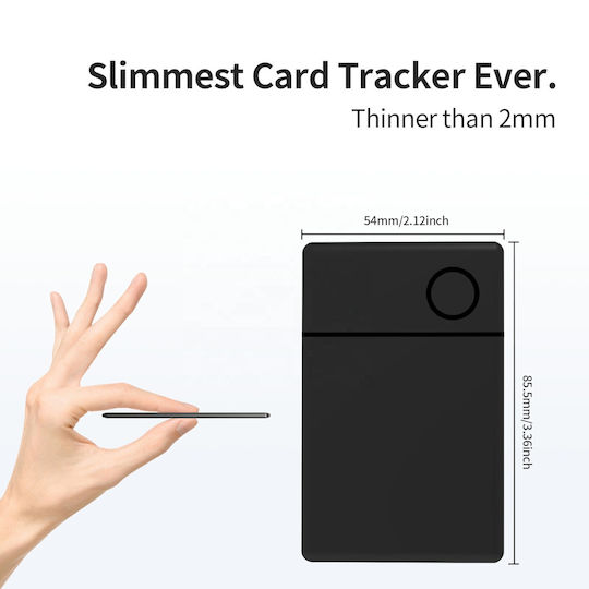 Смарт Карта За Портфейл Smart Tracker Card Android Google Find My Device Черна