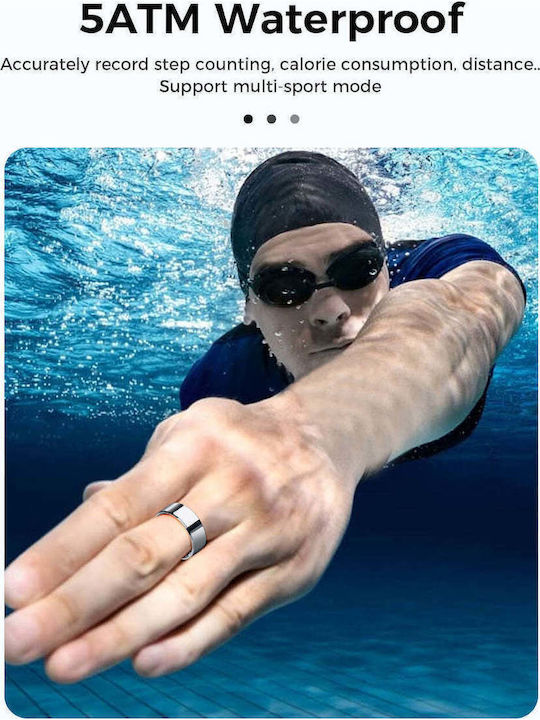 Kyklō Smart Ring 16.5mm Αδιάβροχο με Παλμογράφο Χρυσό