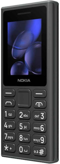 Nokia 105 (2024) Dual SIM Κινητό με Κουμπιά (Αγγλικό Μενού) Μαύρο