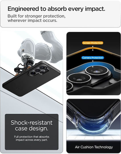 Spigen Dünn Passform MagSafe Umschlag Rückseite Silikon Kunststoff 1mm Schwarze (Galaxy S26 Ultra)