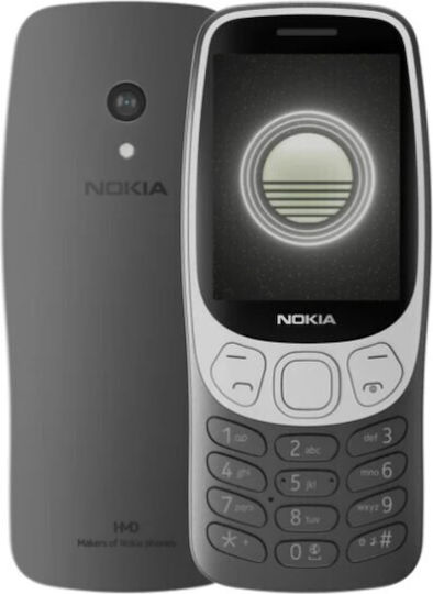 Nokia 3210 Dual SIM Κινητό με Κουμπιά (Αγγλικό Μενού) Grunge Black