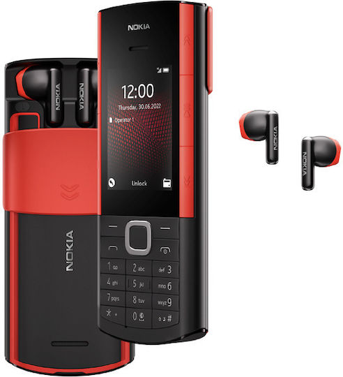Nokia 5710 XpressAudio Dual SIM Mobile with Buttons Black/Red