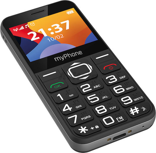 MyPhone Halo 3 Single SIM Κινητό με Μεγάλα Κουμπιά (Αγγλικό Μενού) Μαύρο