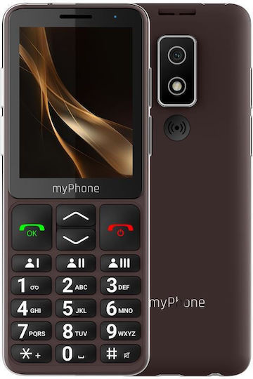 MyPhone Bueno LTE Dual SIM (48/128MB) Κινητό με Μεγάλα Κουμπιά (Αγγλικό Μενού) Praline Brown