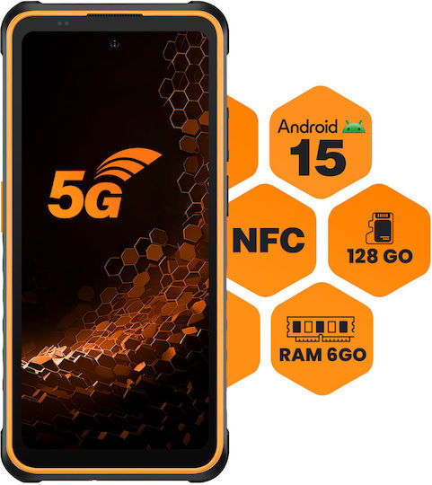 Hammer Iron 6 Dual SIM (6/128GB) Ανθεκτικό Smartphone Πορτοκαλί
