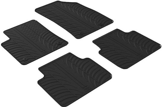 Lampa Set of Front and Rear Mats 4pcs for Opel Crossland X 2021 Black