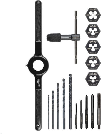 Set Hand Taps Threaders 17 Pieces