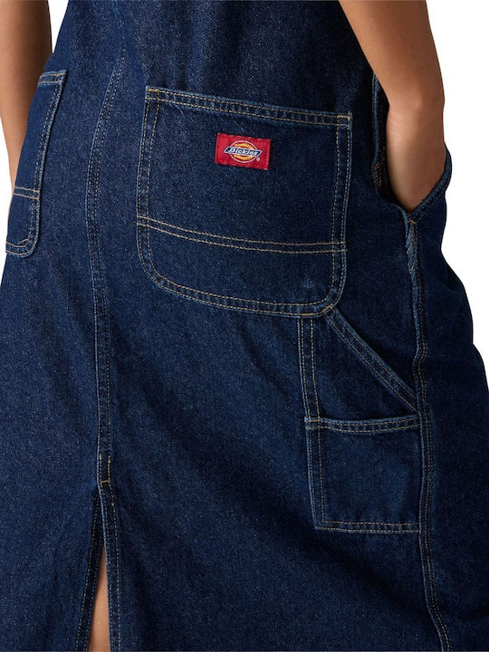 Καλοκαιρινό Midi Φόρεμα Τζιν Dark Indigo