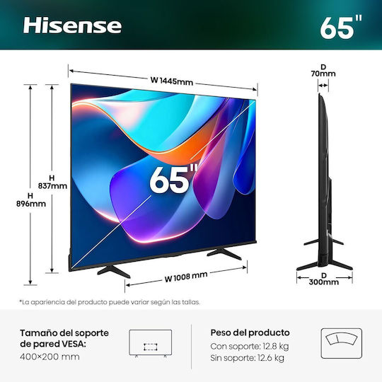 Hisense Smart Televizor 65" 4K UHD LED A6S HDR (2026) 65A6S
