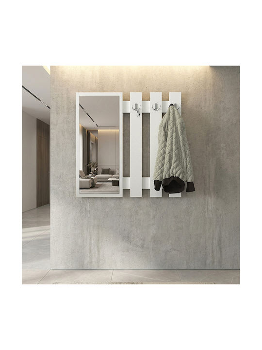 Megapap Wall Hanger Folin Wooden White 90x4cm
