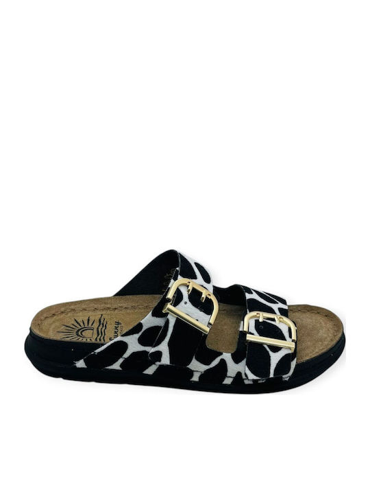Leather Women's Anatomic Black Sandals