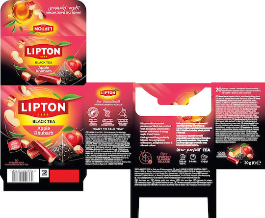 Lipton Black Tea Lipton Apple Rhubarb 20 Pyramids