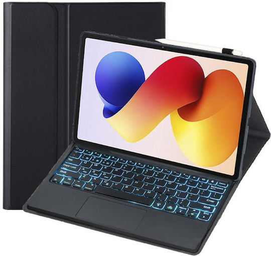 Bluetooth Backlight Flip Cover με Πληκτρολόγιο Μαύρη (Redmi Pad 2 Pro)