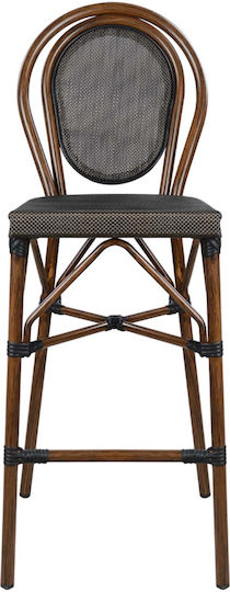 Outdoor Bar Stool Made of Aluminum Brown