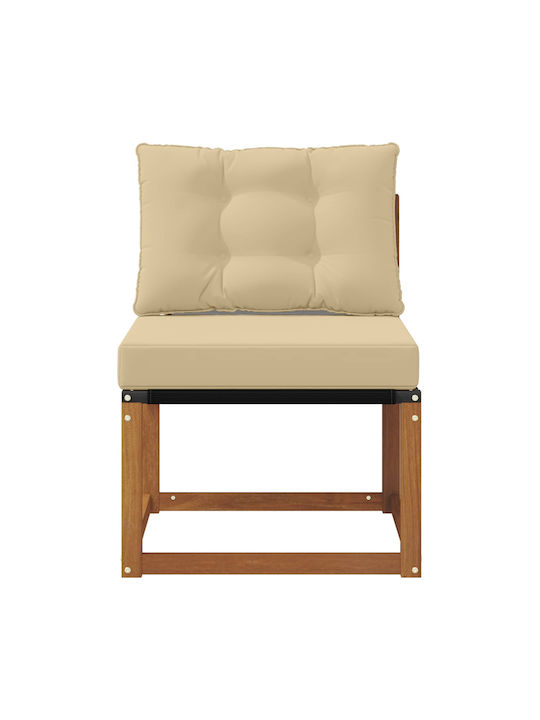 Wooden Cube Garden Stool with Cushion