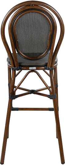 Outdoor Bar Stool Made of Aluminum Brown