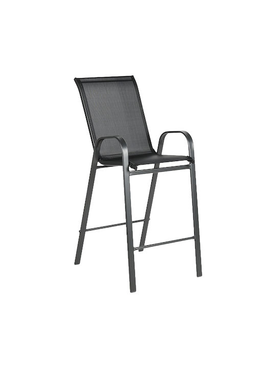 Metallischer Gartenhocker Neptune Schwarz 55x70x124cm Metallischer Gartenhocker Neptune Schwarz 55x70x124cm