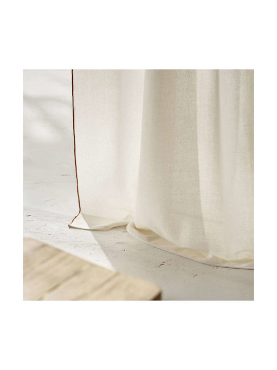 Gofis Home Κουρτίνα με Τρέσα Καφέ 140x280εκ.