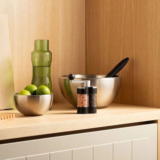 Bodum Χειροκίνητος Μύλος Μπαχαρικών 2 Θέσεων Inox σε Μαύρο Χρώμα