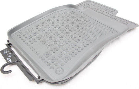 Sahler Car Mats Raised Sides 3D Rubber Audi A6 C6 2004+ Gray Front & Rear 4 Pieces