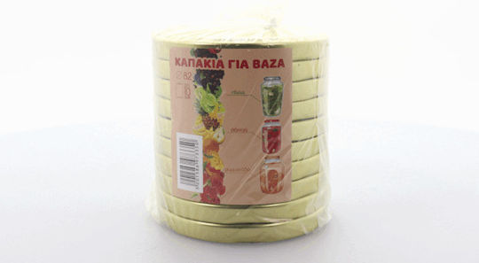Καπάκια Χρυσά Βάζο 10τεμ Φ82