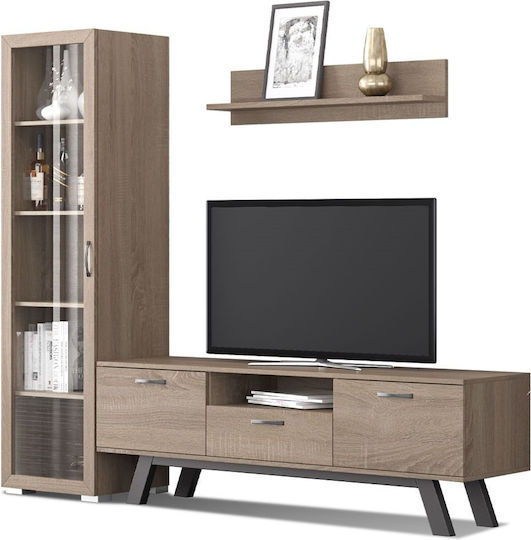 Wohnzimmer TV-Einheit N30 Braun M195xB45xH180cm