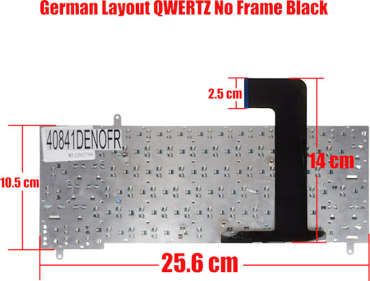 German Laptop Keyboard Samsung Mini N210 N220 N230 N250 Ba59-02704c Ba59-02704d 9z.n4psn.00r Nsk-m60sn Cnba5902704cbil Cnba5902704dbil De Without Frame Black Code 40841denofr