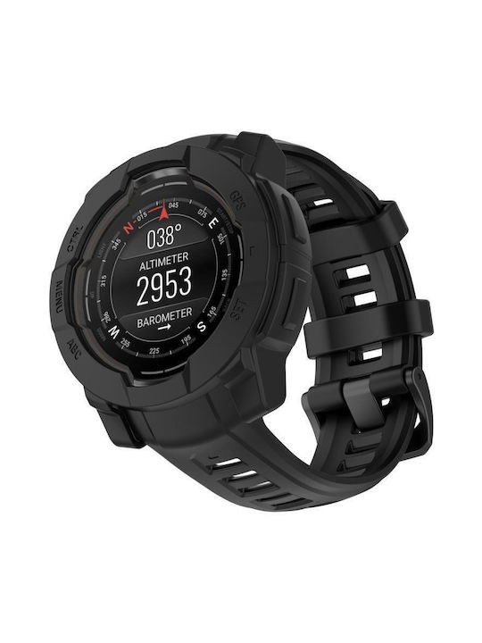 Protective Silicone TPU Case Garmin Instinct 3 Amoled Solar 45mm Black