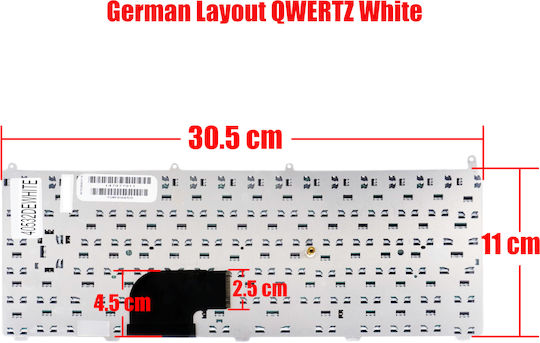 German Keyboard for Laptop Sony Vaio Vgn-ar Vgn-fe Vgn-ar11sr Vgn-ar51sr Vgn-fe21sr Vgn-fe31zr 147963121 148024471 Kfrsbg107a Kfrsba041a De White Code 40532dewhite