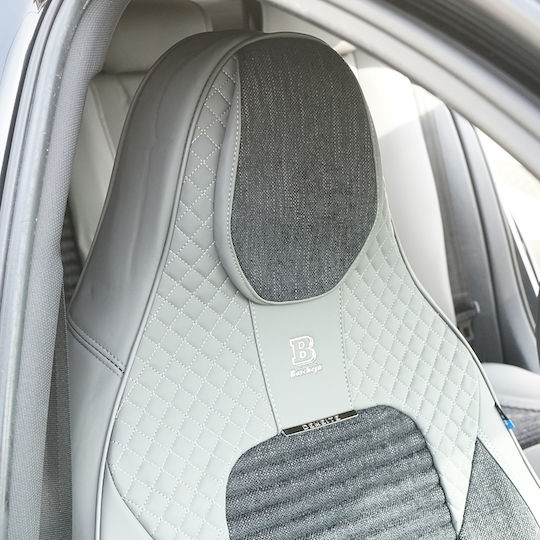 Set De Huse Pentru Scaune Auto Din Piele Gri