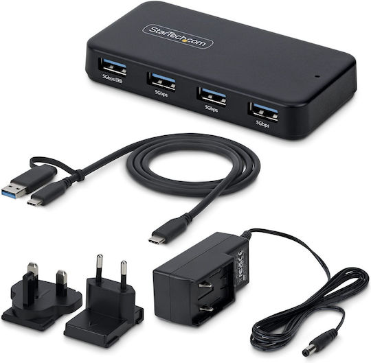 StarTech Хъб 4 Порта USB 3.0 с Връзка USB-A / USB-C