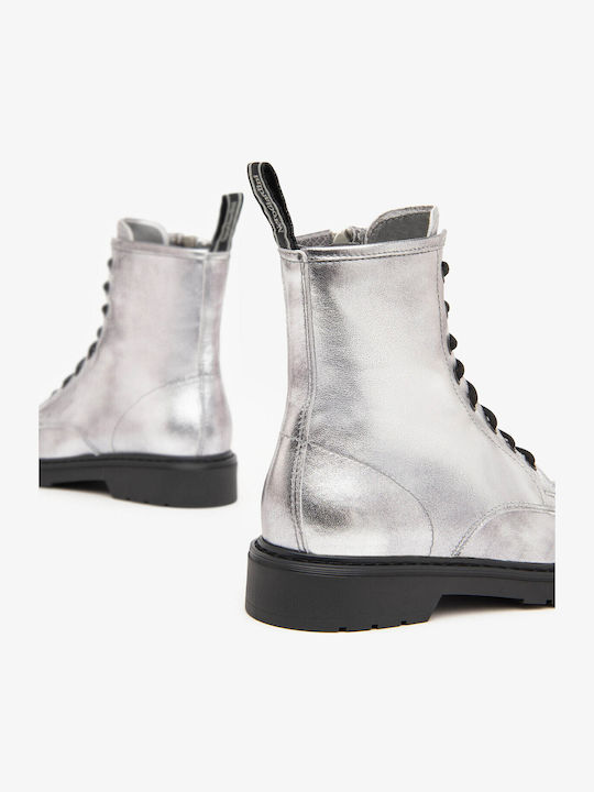 Ghete De Piele Dama Ankle Gri