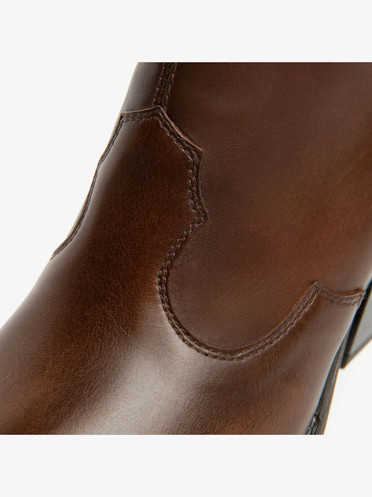 Deri Damen Stiefeletten Beige
