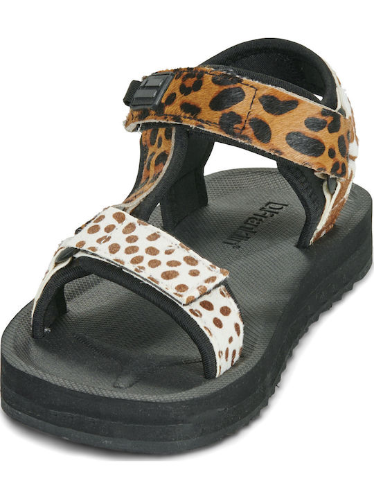 Forest Flache Sandalen für Damen Schwarz