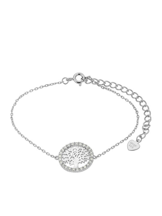 Prince Silvero Women's Gold Plated Silver Chain Bracelet with Zircon Prince Silvero Women's Gold Plated Silver Chain Bracelet with Zircon