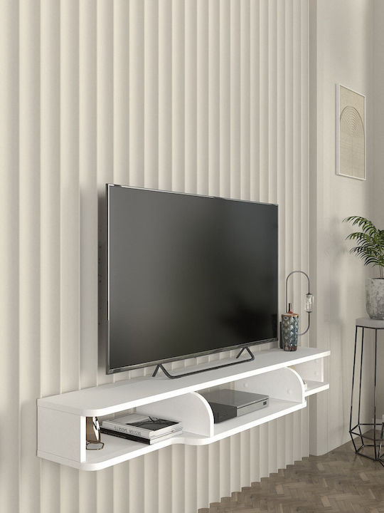 Έπιπλο Τηλεόρασης White Μ135xΠ29.6xΥ29.6cm