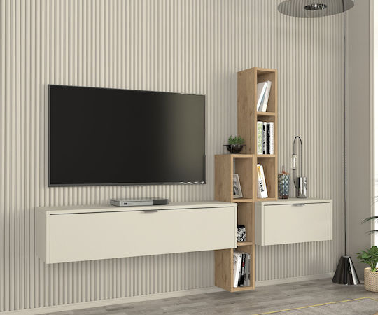 Έπιπλο TV Επιτοίχιο Εκρού 267x29.6x29.6εκ. Έπιπλο TV Επιτοίχιο Εκρού 267x29.6x29.6εκ.