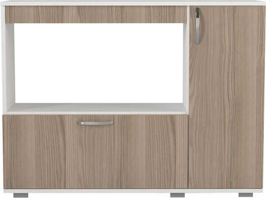 Floor Kitchen Cabinet White-brown 118.2x35x90cm