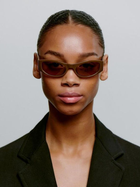 A.Kjaerbede Unisex Sunglasses With Brown Frame And Brown Lens KL2405-011