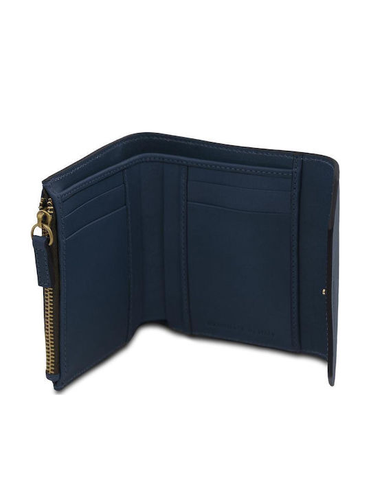 Leather Women's Wallet Navy Blue