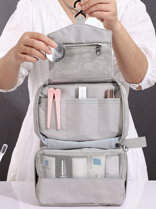 Roza Rz0383 Waterproof Multifunctional Hanging Travel Toiletry Bag Multiple Compartments – Pink