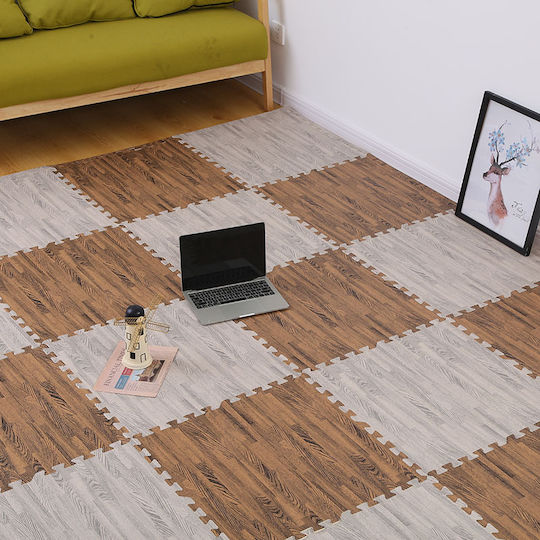 Kinder-Bodenpuzzle mit Holzoptik H132 Braune