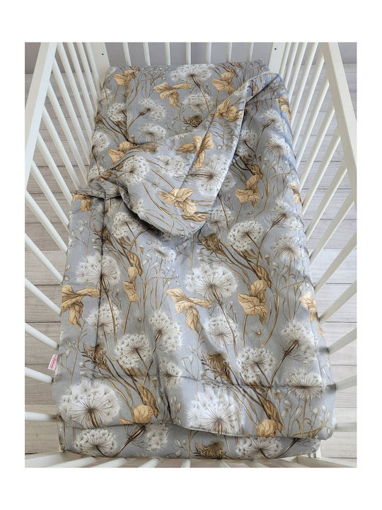 Newborn Σετ Πάπλωμα Λίκνου Γκρι 75x100cm