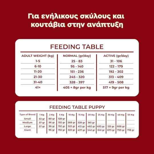 Ethelia Healthy Dogs for Adult & Puppies 1.5kg Ξηρά Τροφή για Ενήλικους Σκύλους με Κοτόπουλο, Χοιρινό και Ψάρια