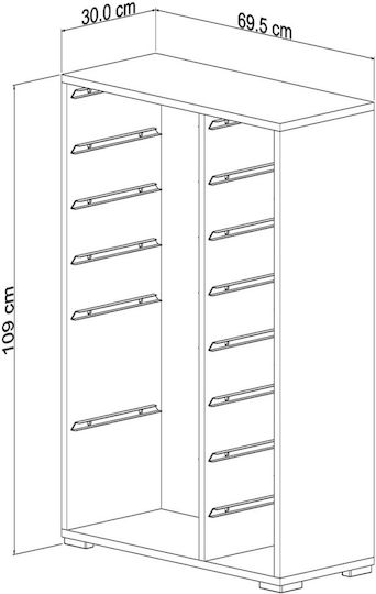 Comodă Pentru Copii Alb Roz 69.5x30x109cm Comodă Pentru Copii Alb Roz 69.5x30x109cm