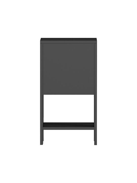 Bedside Table Reppo Wooden Black 30x30x55cm