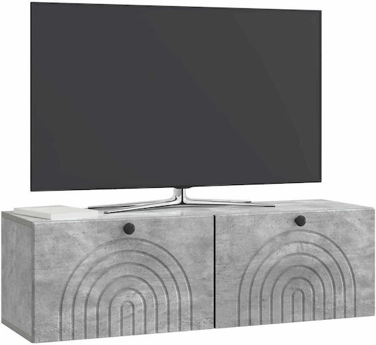 Wall-Mounted Living Room Cabinet Made of Black Metal 98x31x30cm