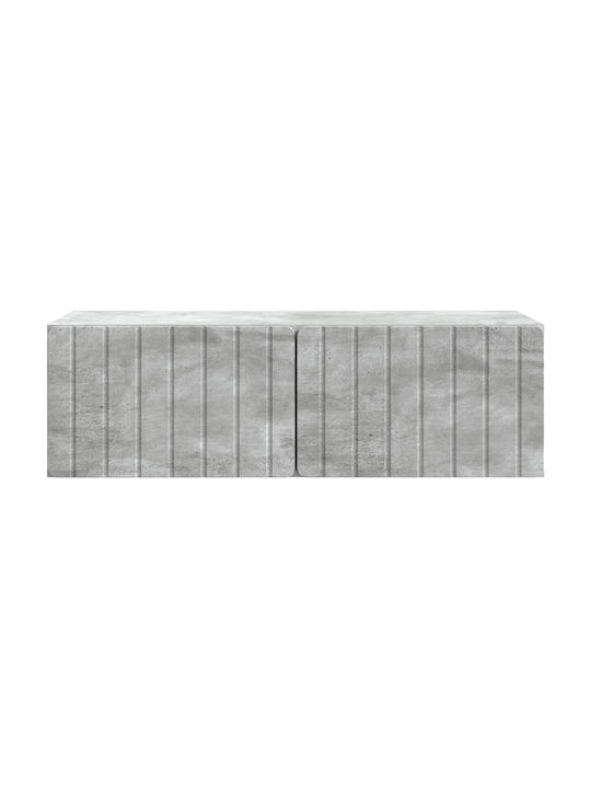 Wand Wohnzimmer Schrank aus Spanplatte Grau 98x41x30cm