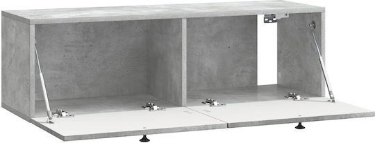 Wall Living Room Cabinet Made of Black Metal 98x31x30cm